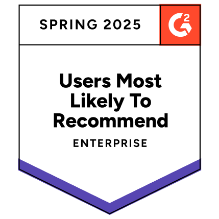 Users Most Likely To Recommend - Enterprise - Spring 2025 G2 Award