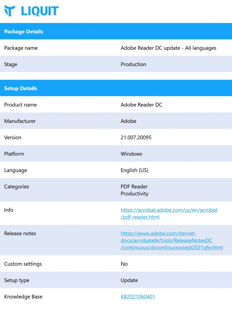 Adobe Reader DC update auto-email