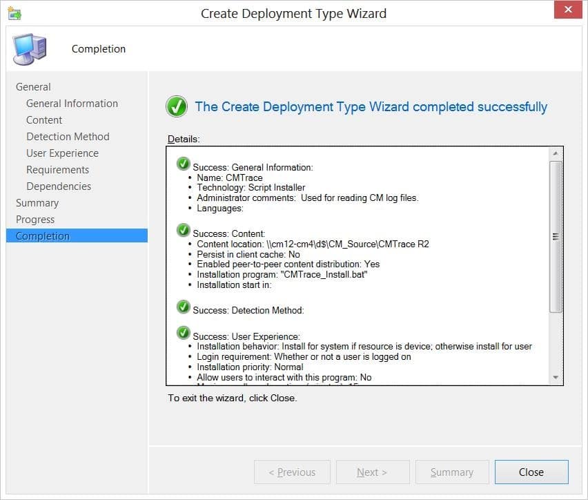 CMTrace-Deployment Type-Completion