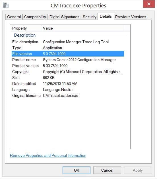 CMTrace-File Version