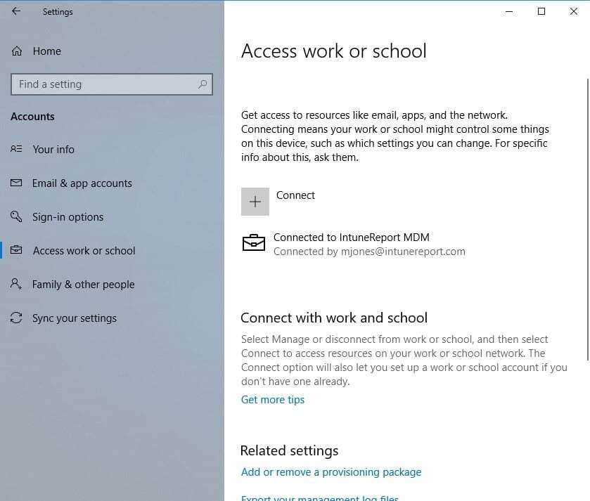 Enable Intune - Connected