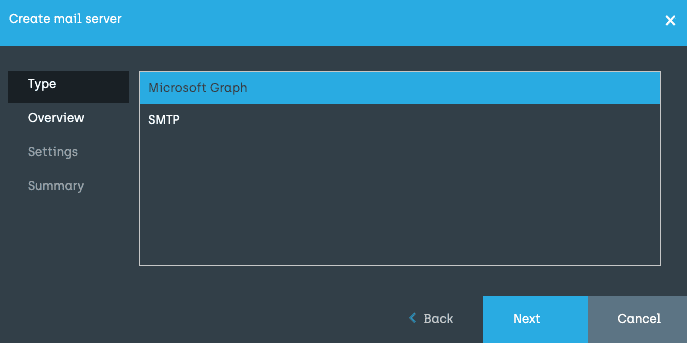 Application Workspace 4.3 - Email Settings