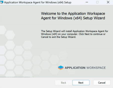 Application Workspace 4.3 - Installer