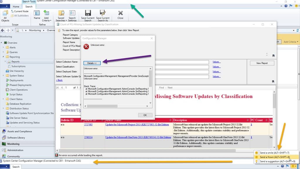 Send a Smile - Error Message