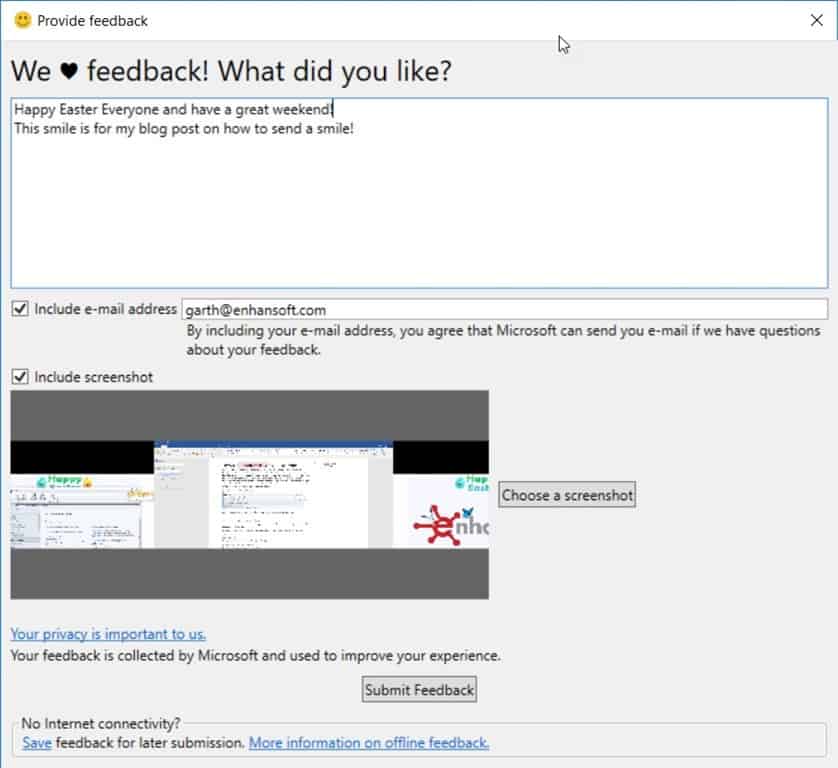 Send a Smile - Feedback