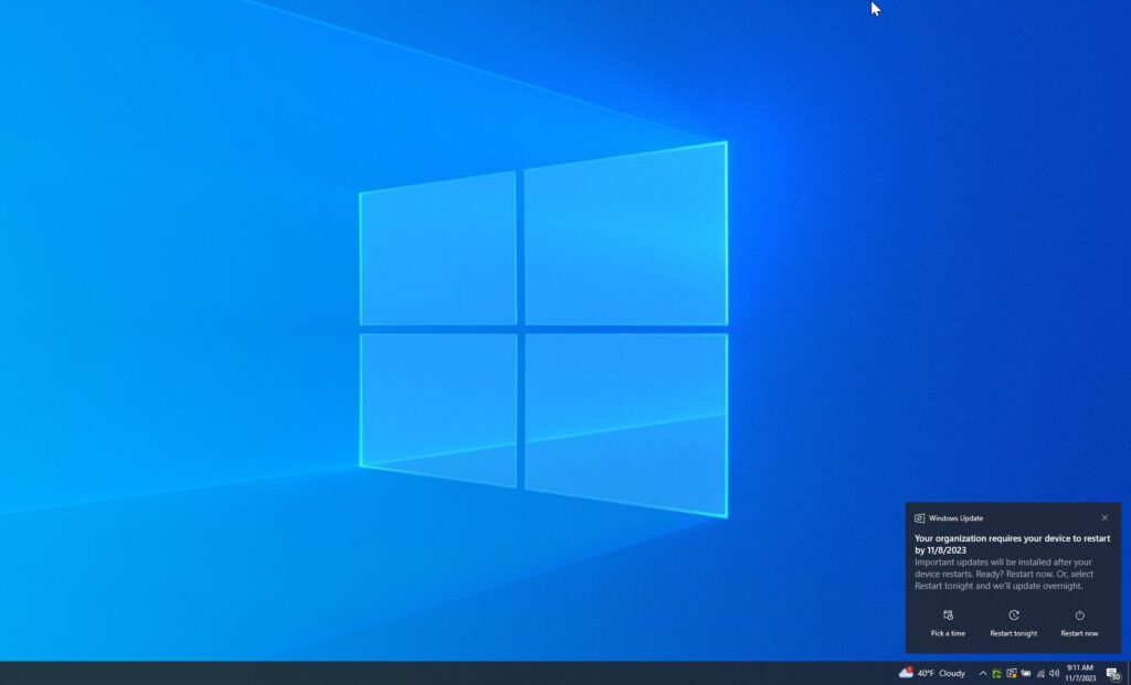 Upgrade Windows 10 Devices to Windows 11 with Intune - Running update in the background
