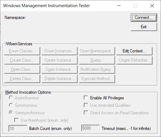 Hardware Inventory - Windows Management Instrumentation Tester