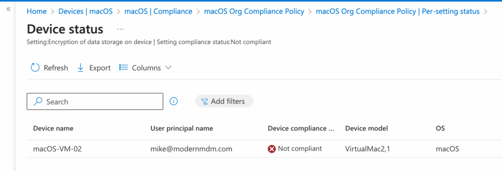 Non-compliant device