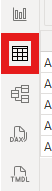Screenshot showing the Table View button as part of demoing the Application Workspace PowerBI Reporting Template