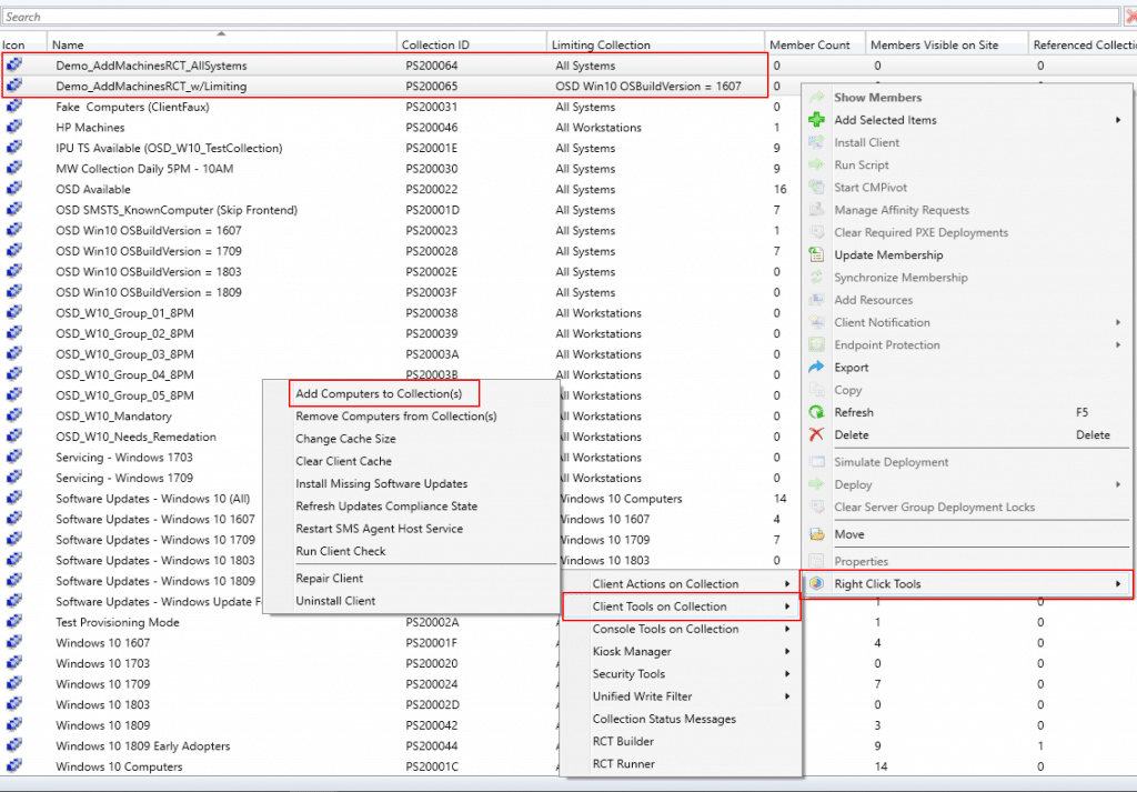Add & Remove Computers To/From Collection