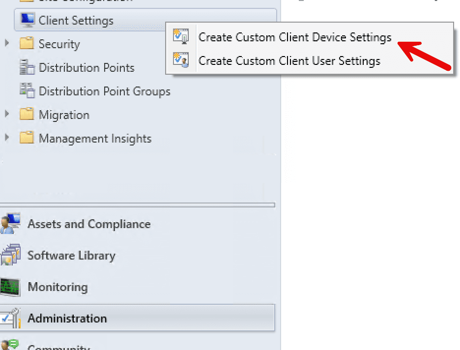 Create Custom Client Device Settings
