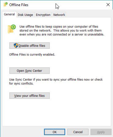 Windows 10 Offline Files - Delete Cached Copies - View Offline Files Windows 10 Offline Files - Delete Cached Copies - View Offline Files