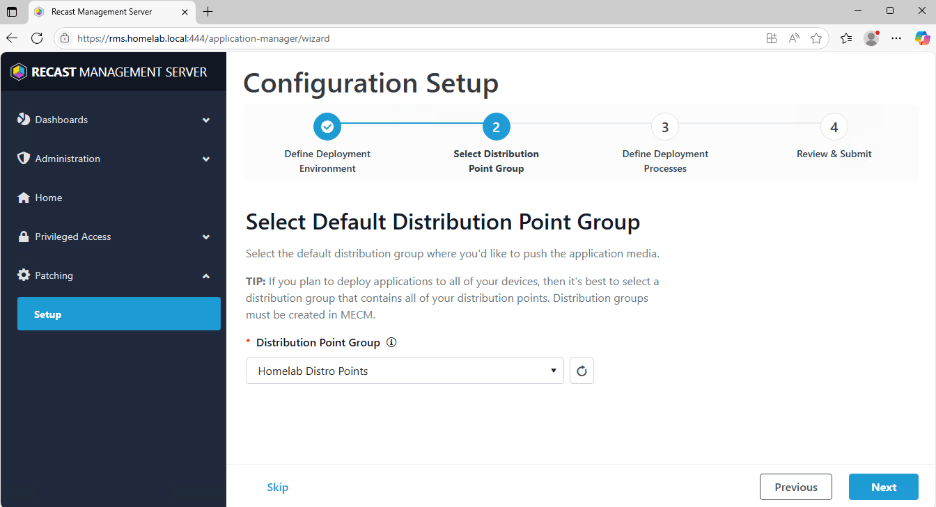 Configuring Right Click Tools Patching - Distribution Point Setup