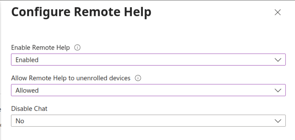 Set Up Remote Help - Remote Help Configuration