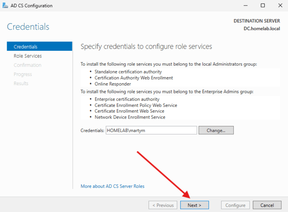 Creating a Certificate Authority - Credentials