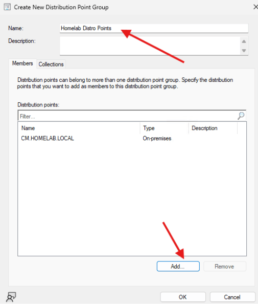 ConfigMgr Settings - Distribution Point Group 