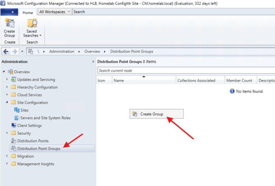 ConfigMgr Settings - Create Distribution Point Group