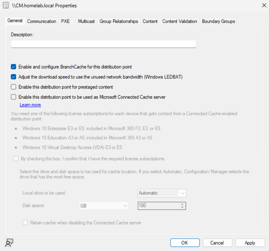 ConfigMgr Settings - Distribution Point Settings