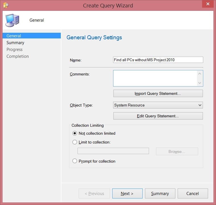 Subselect Query for SCCM Queries or Collections (WQL) Subselect Query for SCCM Queries or Collections (WQL)