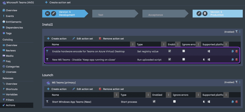 Optimize New MS Teams for AVD - Install Actions