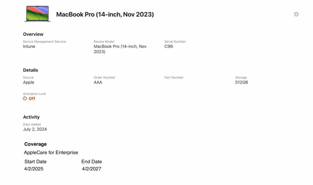 Apple WWDC25 - Device Inventory