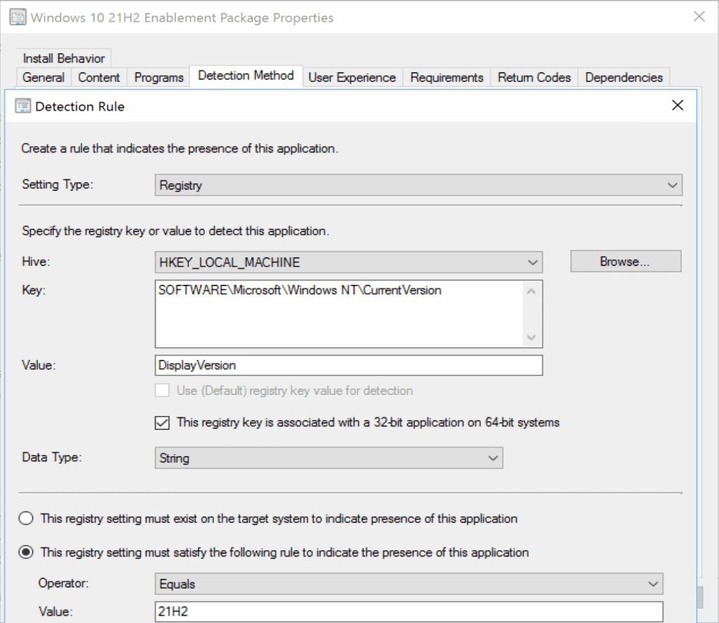 Detection Method Tab