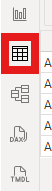 Screenshot showing the Table View button as part of demoing the Application Workspace PowerBI Reporting Template