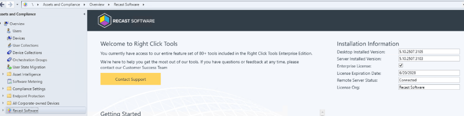 Installing Recast Management Server - Recast Node in ConfigMgr