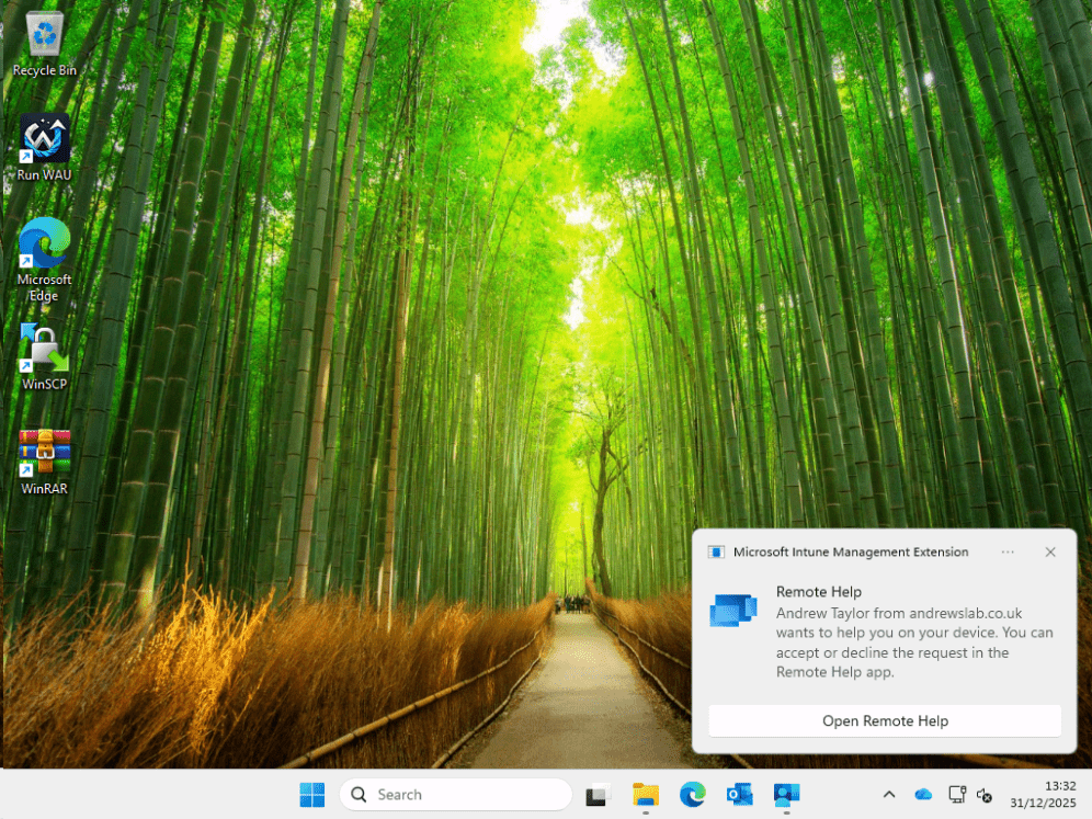 Set Up Remote Help - User Notification