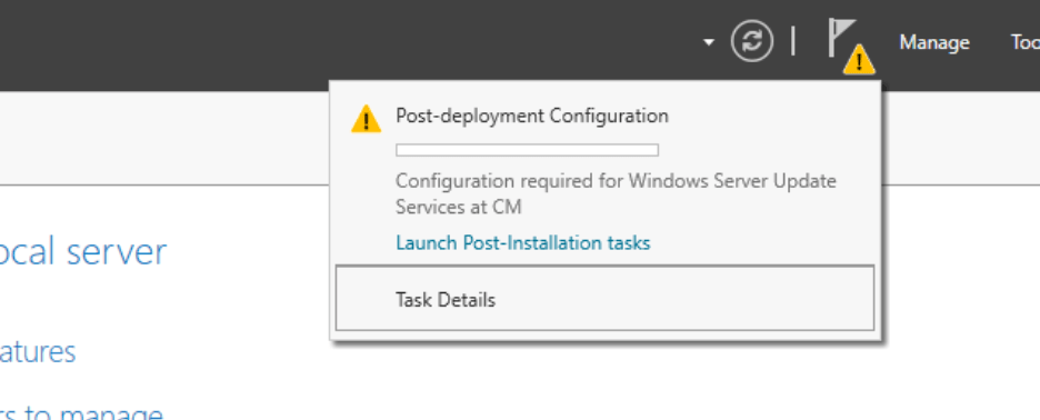 Installing SQL - WSUS post-deployment configuration