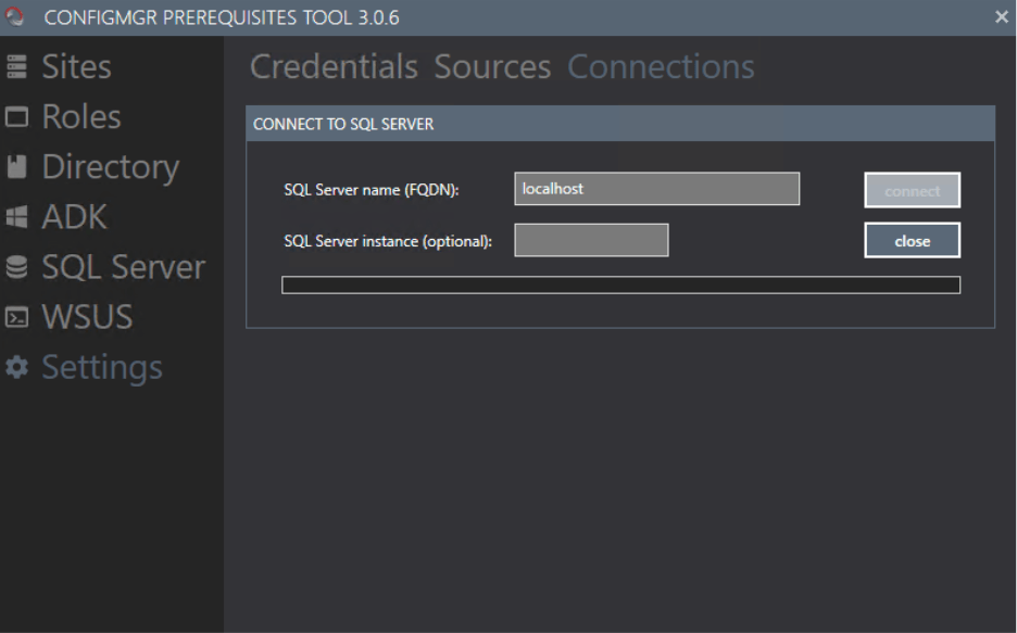 Installing SQL - ConfigMgr Prereqs Tool SQL