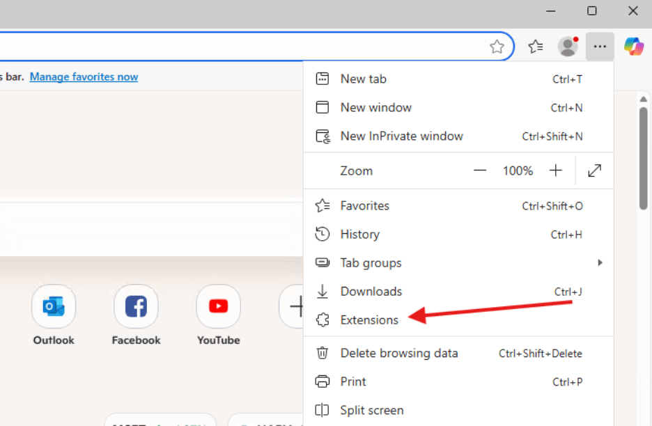 Right Click Tools Browser Extension - Accessing Edge Extensions