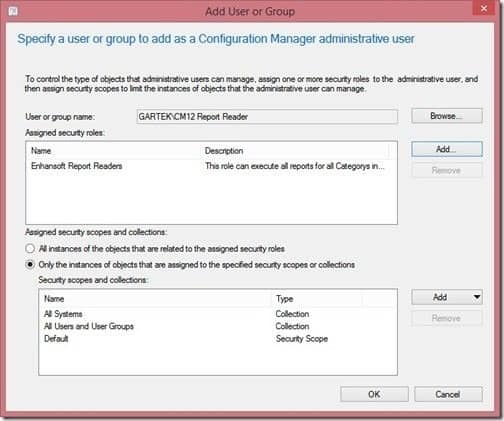 SCCM Report Reader AD Security Group - OK