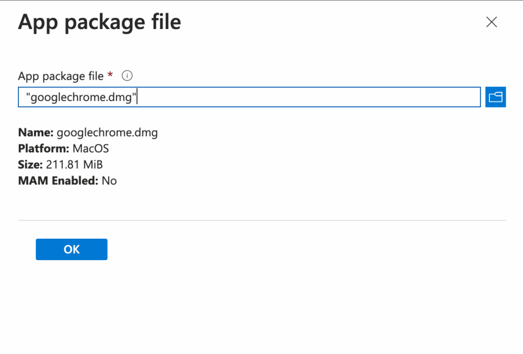 Deploy DMG Applications - App package file
