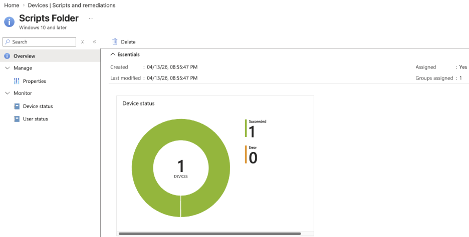 Deploy PowerShell scripts with Intune - Scripts folder