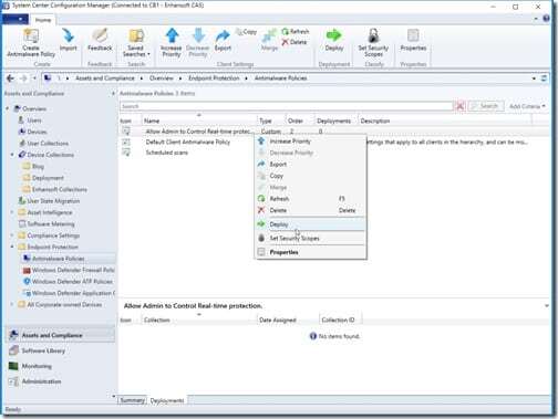 Anti-Malware Policy for Endpoint Protection - Deploy Anti-Malware Policy for Endpoint Protection - Deploy