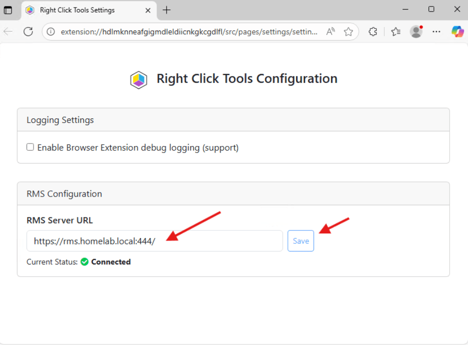 Right Click Tools Browser Extension - Right Click Tools Configuration
