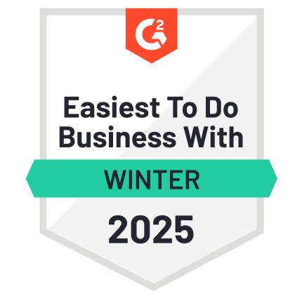 Easiest To Do Business With - Winter 2025 G2 Award