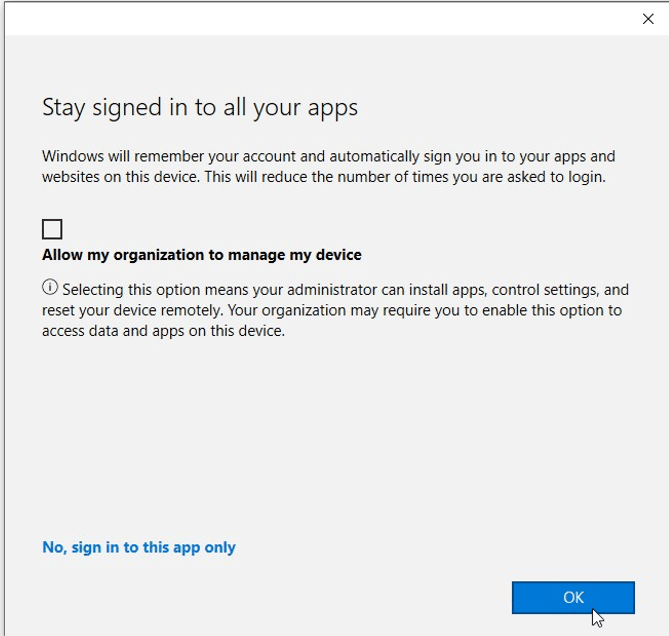 Block Personal Device Enrollment - Organization Management New Interface