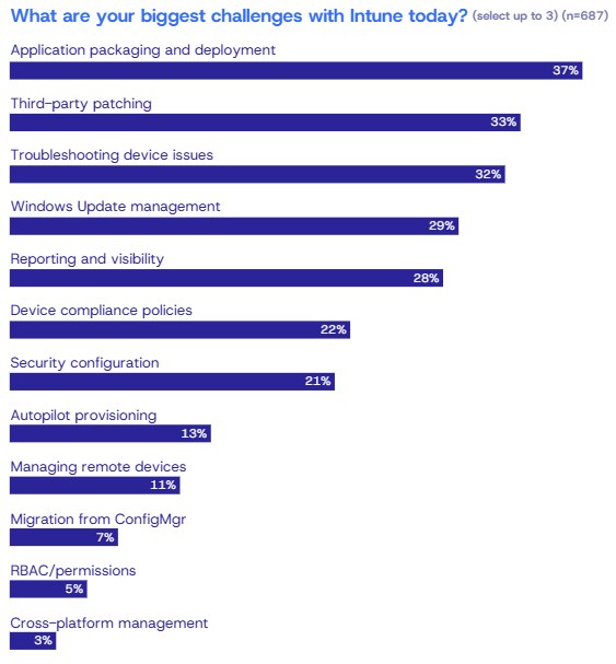Intune survey challenges chart