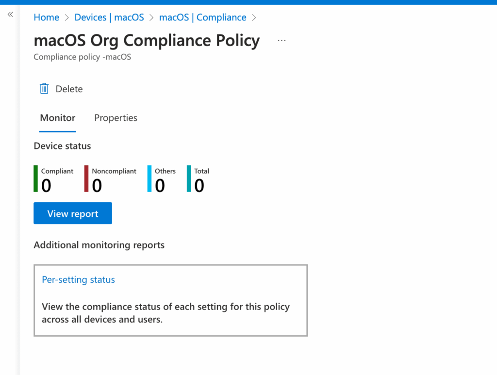 Compliance policy set
