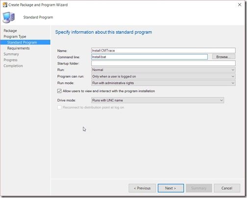 Configuration Manager Deployment Test 2-Create Package and Program Wizard-Standard Program Configuration Manager Deployment Test 2-Create Package and Program Wizard-Standard Program