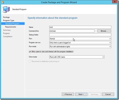 Configuration Manager Deployment Test 1-Create Package and Program Wizard Configuration Manager Deployment Test 1-Create Package and Program Wizard