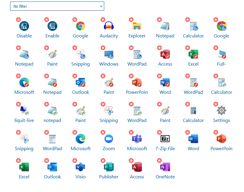 Application Workspace Setup Store - applications