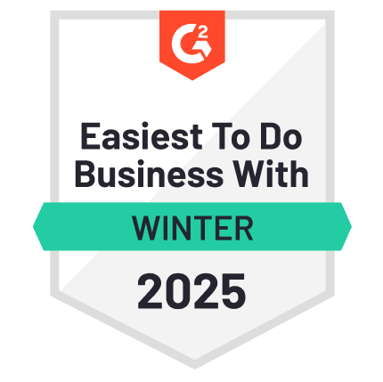 Easiest To Do Business With - Winter 2025 G2 Award