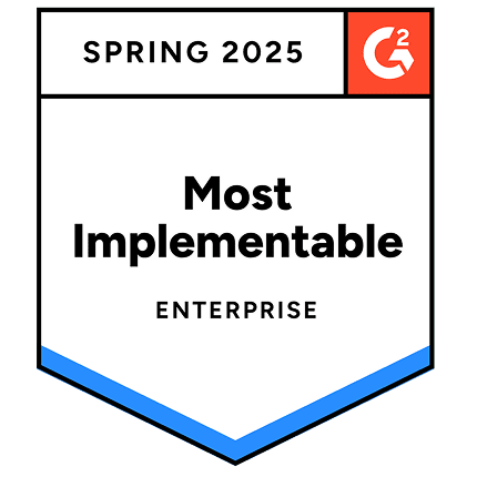Most Implementable - Enterprise - Spring 2025 G2 Award