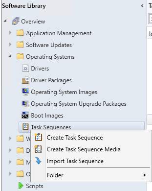 Create OSD Task sequence