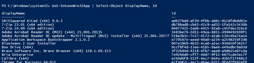 Delete Win32 app dependencies in Intune - Installed Win32 Apps