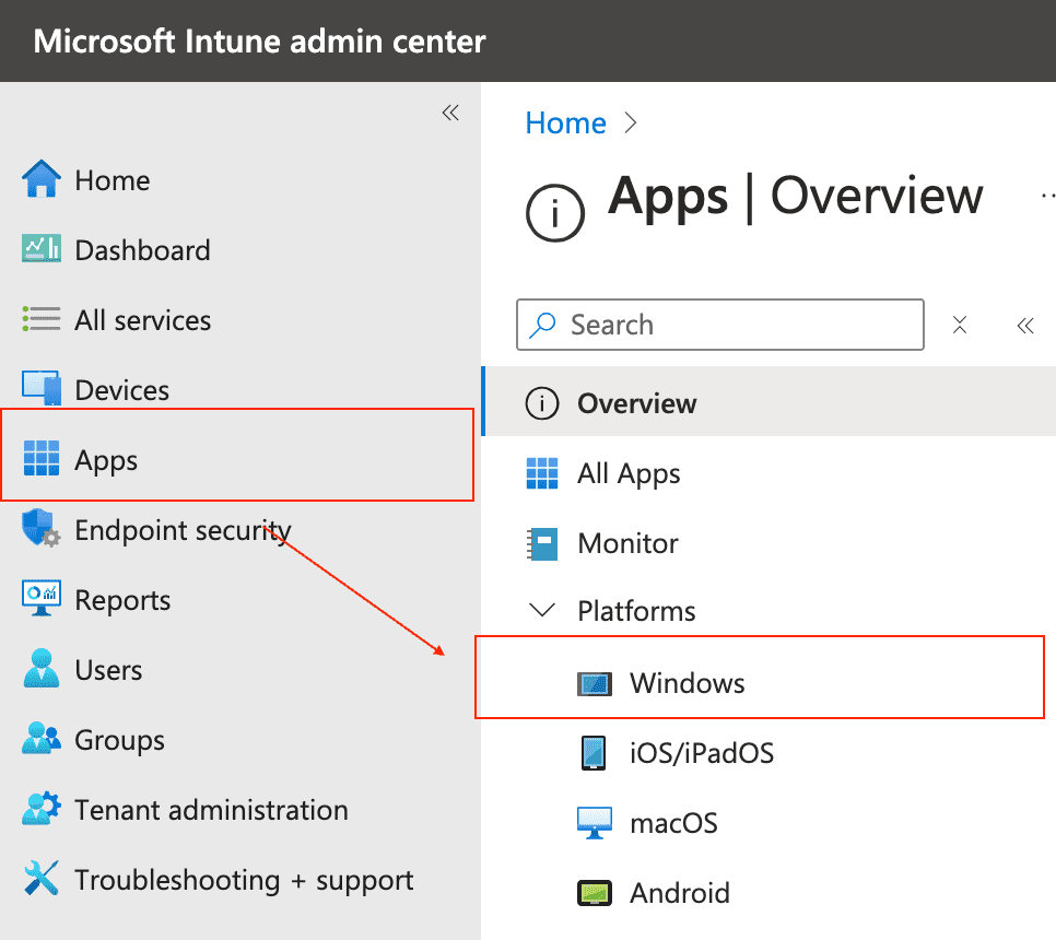 Intune Enterprise App Management 