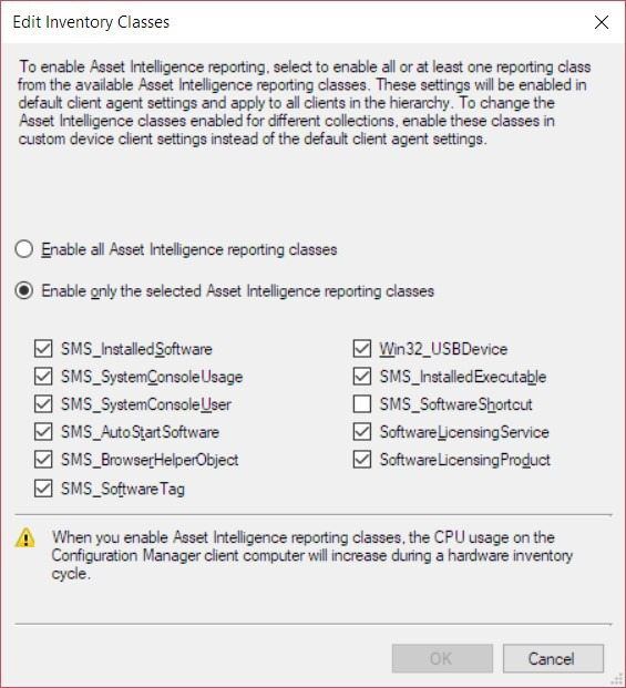 Asset Intelligence - Enable Only Asset Intelligence - Enable Only